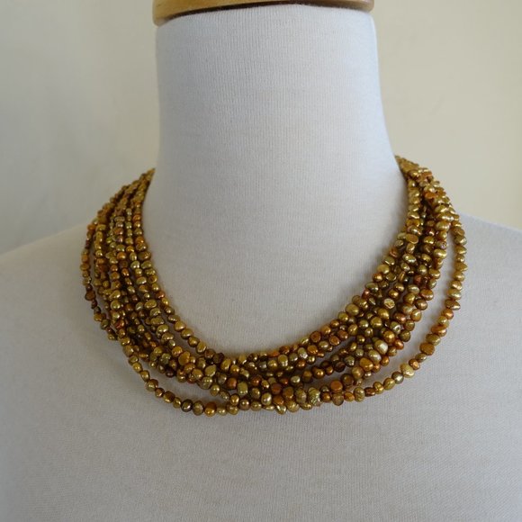 Silpada Gold/Copper Pearl Necklace N1366 Plus Extender - Picture 6 of 10